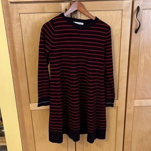 Philosophy A line Cashmere blend sweater dress size M red/blue stripes